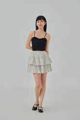 Dyla Floral Mini Tiered Skirt